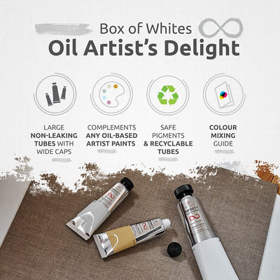 Artist White Oil Paint Set - The Infinity Series