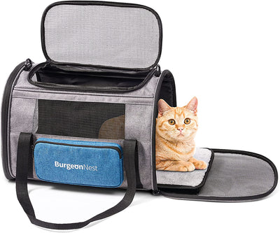 4 Ventilated Windows, 3 Doors Foldable Pet Bag