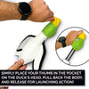 Interactive flying duck sling toy