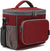 Large Insulated Lunch Bag with Adjustable Shoulder Strap, (Red)