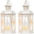 Decorative lanterns, vintage style, Set of 2-white