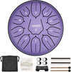 Steel tongue drum- 6 inch 11 tones, lavender purple