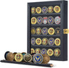 Collectible Coin Display Case, with Acrylic Glass Door (Black)