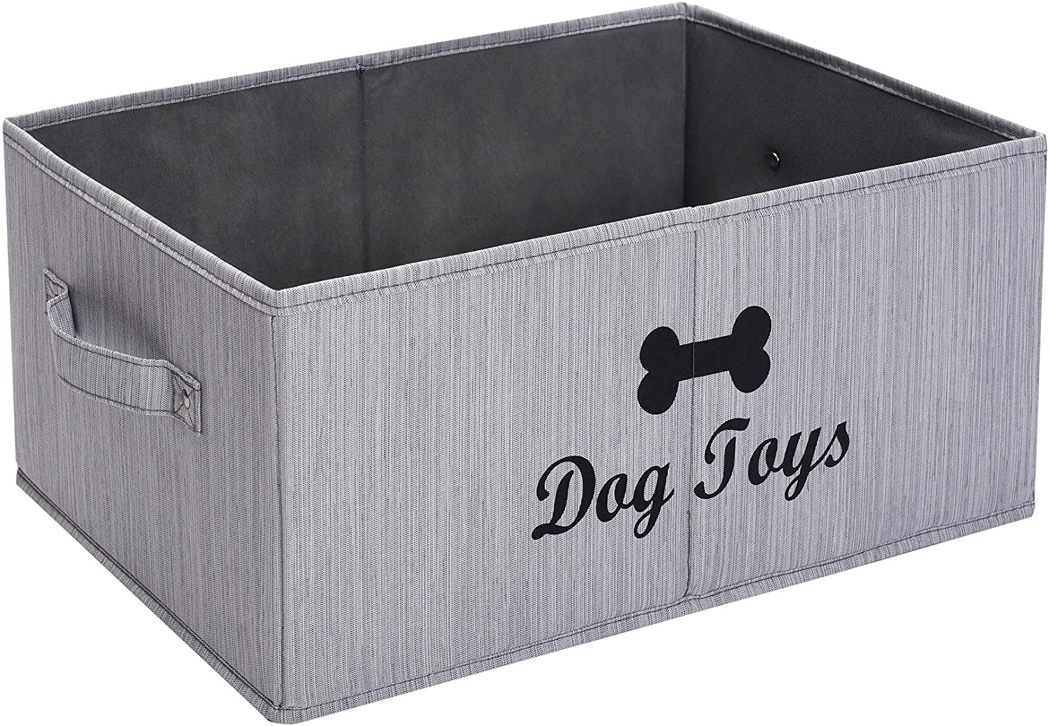 Pet Toy Basket, 20 Inch, Bamboo Gray