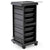 6 tray storage space saving salon rolling cart, black