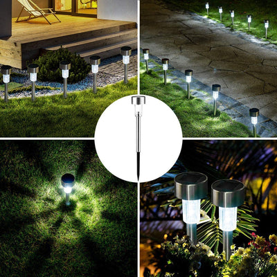 16 Pack Solar Pathway Lights Outdoor, Color: Silver