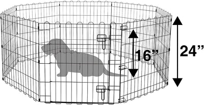 Pet Exercise Playpen Foldable,59.06x59.06x24inches,black