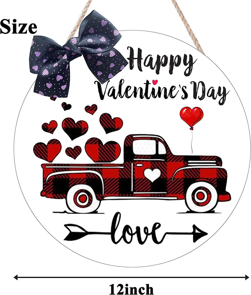 Wooden door sign for truck valentine's day