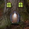 Door with sand lamp for decoration of trees