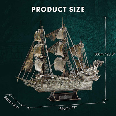 Puzzle 3d model pirate ship, 360 pieces