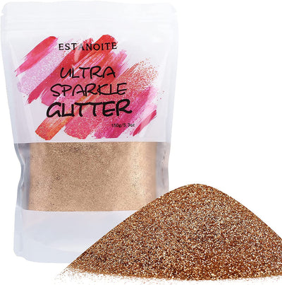 Metallic Glitter Powder, for Arts and Crafts, 150g (Light Gold)