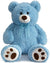 Giant Teddy Bear with Paw Prints 36 inches Blue