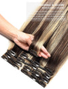 16 Inch Clip In Hair Extensions set /Medium Brown