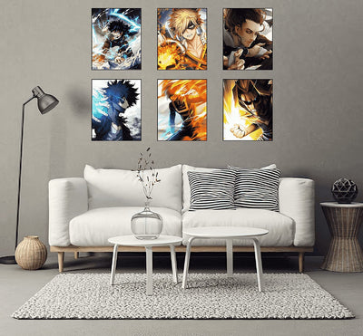 My Hero Academia Poster Set of 6 Unframed 8X10in