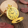 Vintage Pocket Watch with Roman Numerals Scale (Gold)