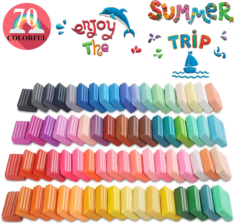 70 Color Oven Baked Polymer Clay Kit, 193 Pieces