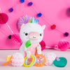 Plush Toy, Unicorn, Rattle, Rings, 9.1 x 6.43 x 9.3 inches