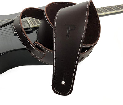 Guitar Strap - Baseball Leather (Series) (Wine)