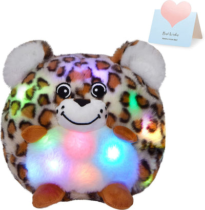 LED leopard plush with colorful night lights