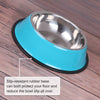 Stainless steel small pet bowls (blue)