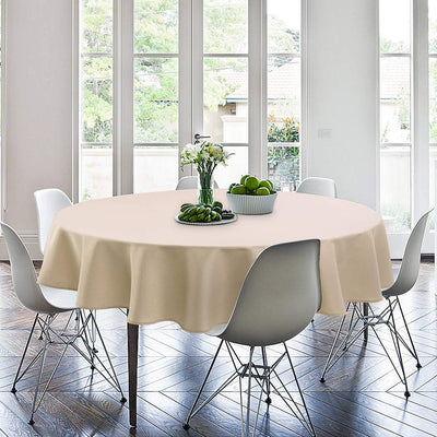 60 Inch Round Tablecloth Waterproof Beige