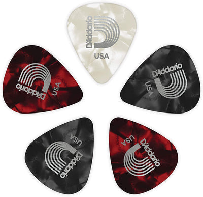 Pearl Celluloid Guitar Picks, 25-Pack, Assorted