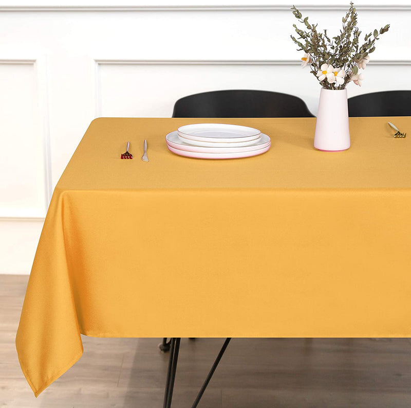 60" x 84" Rectangular Tablecloth, (Gold)