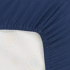 Fitted Microfiber Crib Sheet, Navy Blue Solid