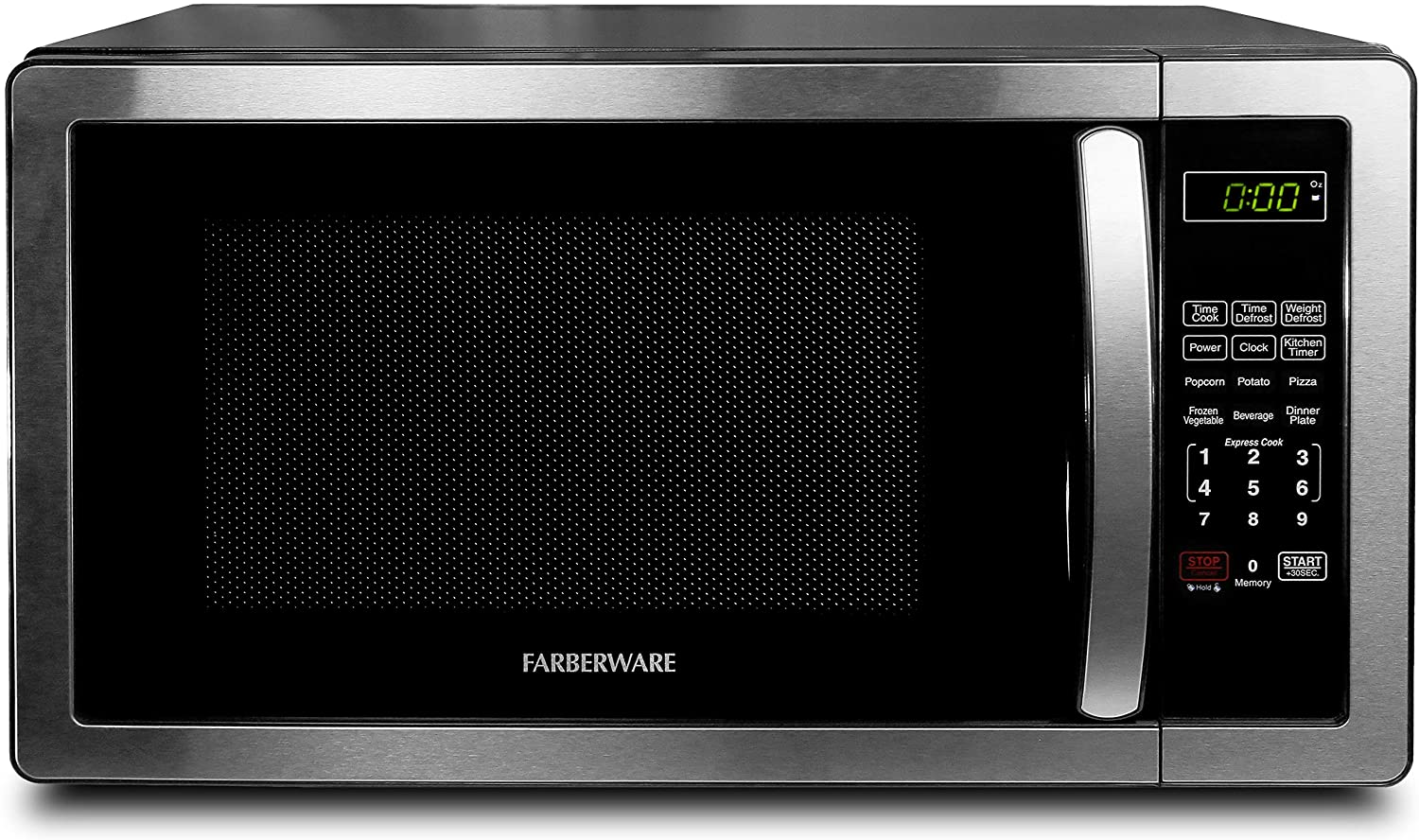 Microwave Oven with LED Lighting (Stainless Steel)