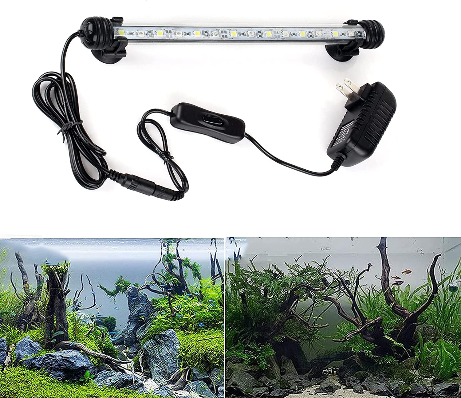 LED aquarium light, submersible, Blue & White