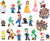 Super Mario Mini Toys, Action Figures Toys, 18pcs