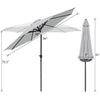 9' Patio Umbrella with Tilt Button, Color: Gray