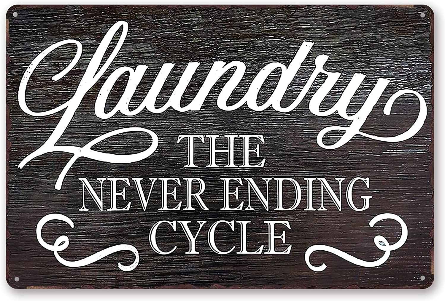 Vintage Style Decorative Metal Sign (Color: Laundry43)