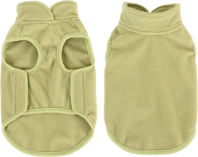 Pet fleece vest| ,Green, S (Circumference: 16"-18", Length: 12")