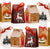 12 small premium designer Christmas gift bags with sturdy Christmas theme