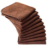 Microfiber Salon Towel, 16" x 29",Brown, 10-Pack