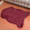 2' x 3' Premium Soft Faux Fur Area Rug for Bedroom, Burgundy