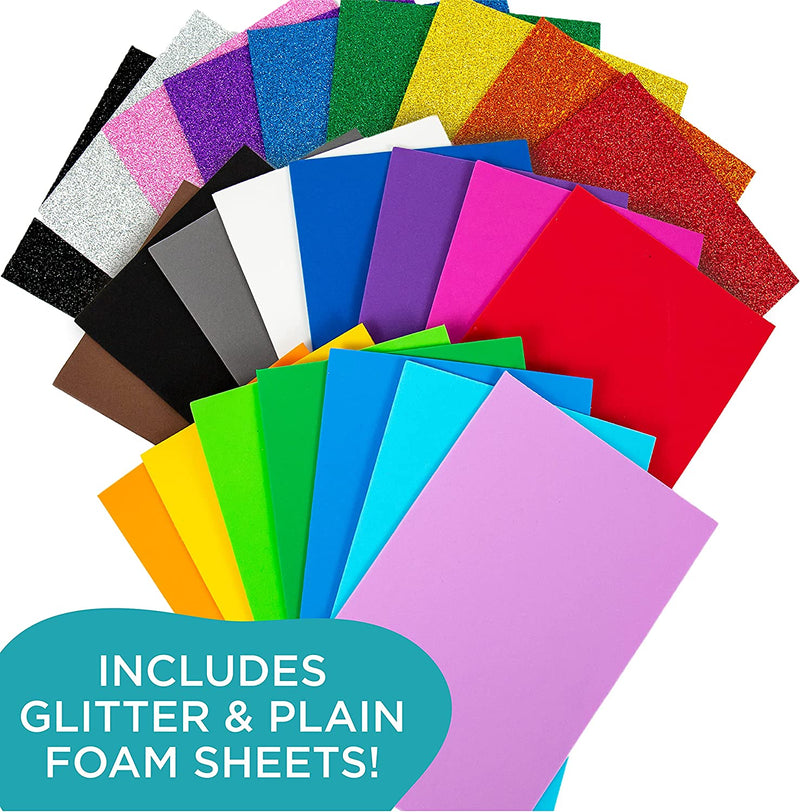 80 foam sheets, 5.5 x 8.5 inch 2mm thick assorted colors