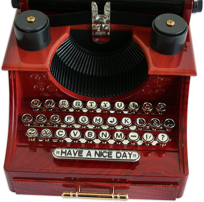 Vintage typewriter music box for home