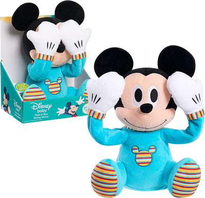 Stuffed Animal, Mickey Mouse, Plush, Stripes, Blue, Music