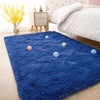 Shaggy Fluffy Rug for Bedroom, 3'x5', (Navy Blue)