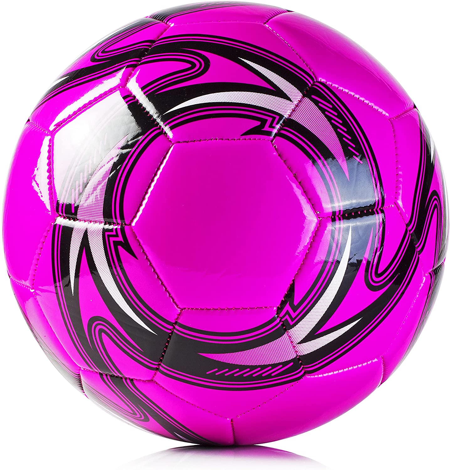 Soccer Ball Size 5 - Official Match Weight, hot pink