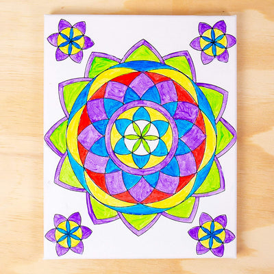 Paint Set, Canvas, 8 x 10 inches, (Mandala)