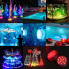 8 Pack 16 Color Submersible LED Pool Light with Remote Control