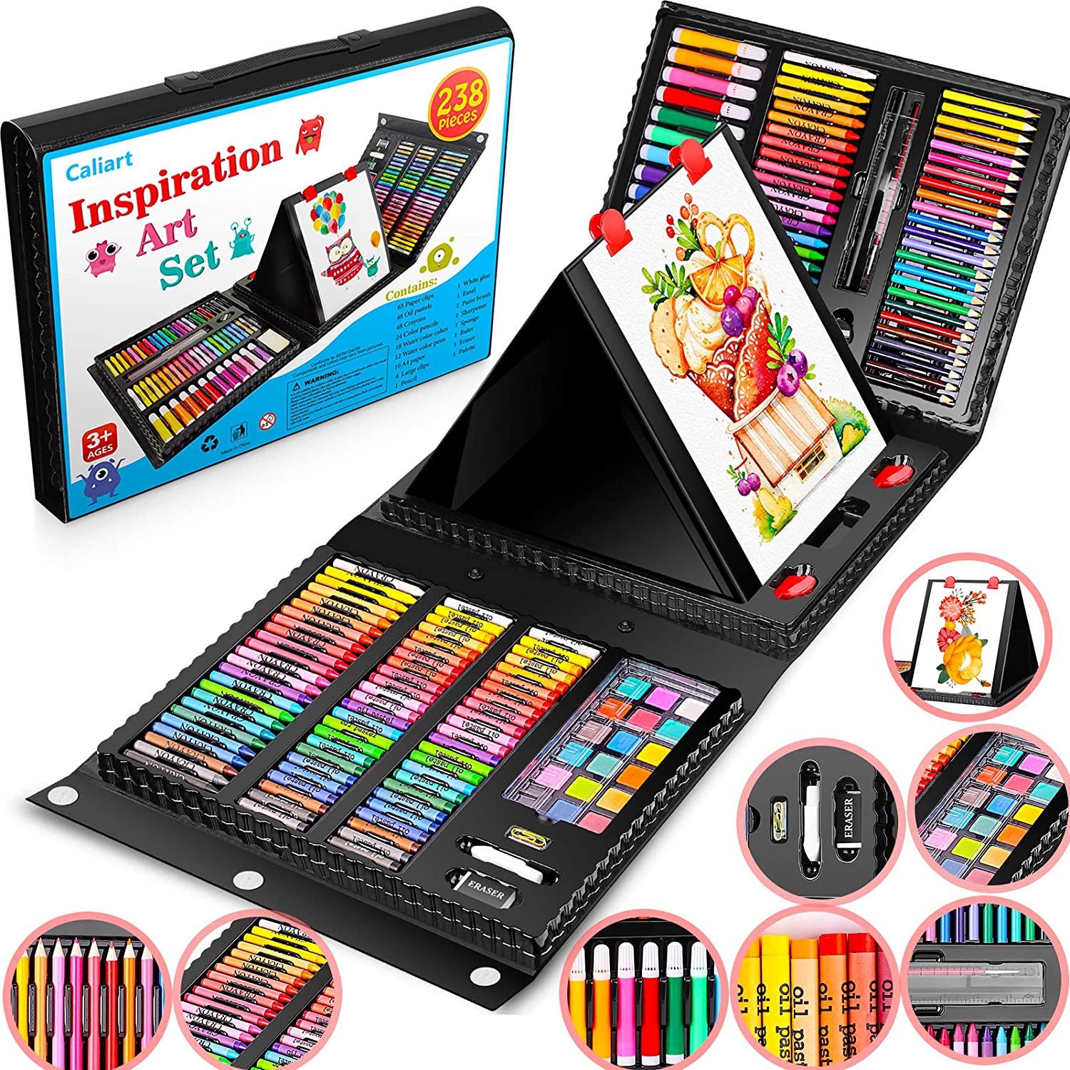 238 Pack Art Sets Deluxe Art Supplies Coloring