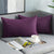 Set of 2 Decorative Pillow Covers, FPurple, 12x20 Inches