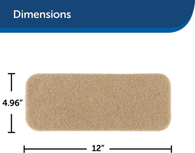 Stair Pads, Antislip, Adhesive, Brown, 6.31 x 0.94 x 12.25 Inches