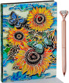 Retro Style Journal with Diamond Pen Set (Sunflower Color)