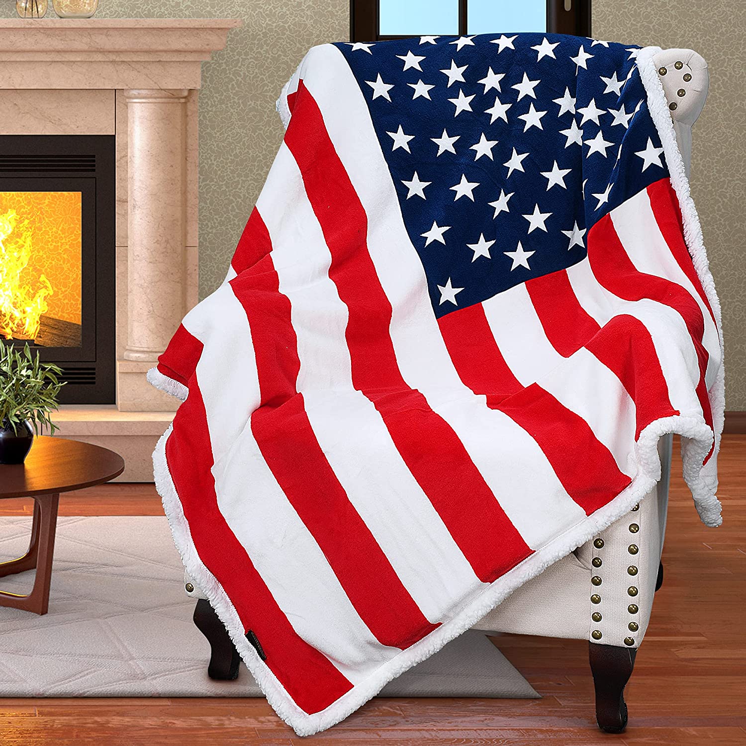 Patriotic US Flag Blanket