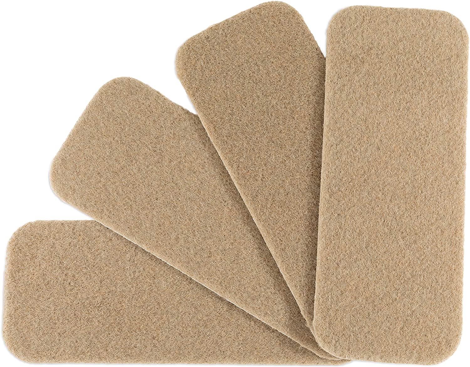 Stair Pads, Antislip, Adhesive, Brown, 6.31 x 0.94 x 12.25 Inches